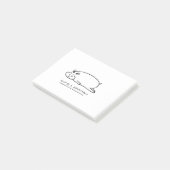 Moody hippo with pun ポストイット (アングル)