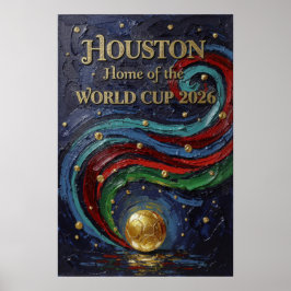 Moody Jewel Art Print Houston World Cup 2026 Night ポスター