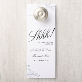 Moody Jewel Tone結婚の歓迎/迷惑なし ドアノブサイン