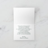 Moody Jewel Tones Monet Lily Pond Fine Art Wedding サンキューカード (内部)