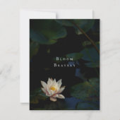 Moody Lily Pad Pond Nature Greeting Card (正面)