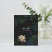 Moody Lily Pad Pond Nature Greeting Card (スタンド正面)