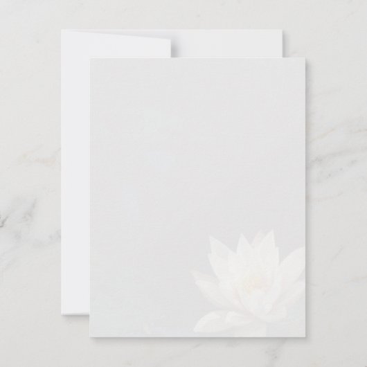 Moody Lily Pad Pond Nature Greeting Card (裏面)