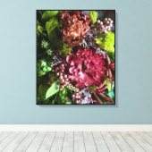 Moody Lisianthus Botanical Canvas Print キャンバスプリント (インサイチュ (ウッドフロア))