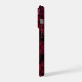 Moody Luxe 3D Burgundy Floral Phone Case iPhoneケース (左側面)