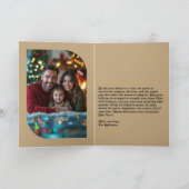 Moody Luxe Hand Drawn Merry Christmas Photo シーズンカード (内部)