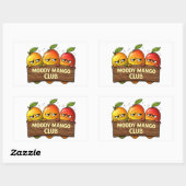 Moody Mango Club Sticker 長方形シール (シート)