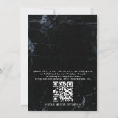 Moody Marble Minimalist Elegant QR Code Wedding 招待状 (裏面)