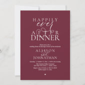 Moody Meriot Happily Ever After Dinner Wedding 招待状 (正面)