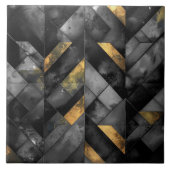 Moody Modern Mosaic Black ID1185 タイル (正面)