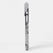 Moody mountain theme in black and white iPhoneケース (左側面)