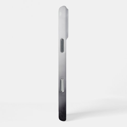 Moody mountain theme in black and white iPhoneケース (右側面)