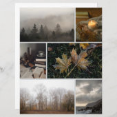 Moody November themed Collage Scrapbooking Paper (正面/裏面)