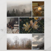 Moody November themed Collage Scrapbooking Paper (正面)