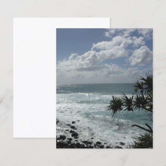 Moody Ocean Photograph Scrapbook Paper  (正面/裏面)