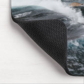 Moody ocean waves, art photo マウスパッド (コーナー)
