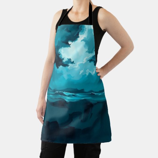 Moody Ocean Waves Under Stormy Sky – Abstract Seas エプロン (インサイチュ)