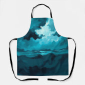 Moody Ocean Waves Under Stormy Sky – Abstract Seas エプロン (正面)