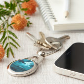 Moody Ocean Waves Under Stormy Sky – Abstract Seas キーホルダー (側面)