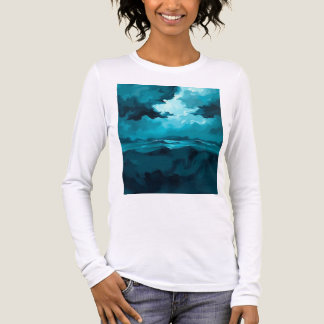 Moody Ocean Waves Under Stormy Sky – Abstract Seas トライブレンドＴシャツ