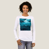 Moody Ocean Waves Under Stormy Sky – Abstract Seas トライブレンドＴシャツ (正面全体)