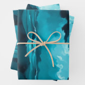 Moody Ocean Waves Under Stormy Sky – Abstract Seas ラッピングペーパーシート (インサイチュ)