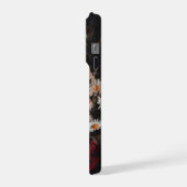 Moody painting-like floral art iPhoneケース (左側面)
