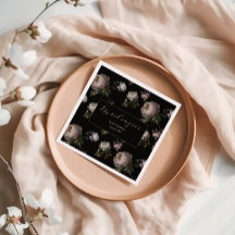 Moody Peony Flowers Baby Shower 