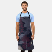 Moody Plum Fig & Pampas Grass Botanical Apron エプロン (着用した状態)