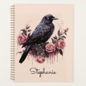 Moody Raven Rose Floral Dark Academic Planner プランナー手帳 (正面)