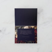 Moody Romantic Dark Floral Gothic Wedding サンキューカード (内部)