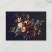 Moody Romantic Dark Floral Gothic Wedding Details エンクロージャーカード (裏面)