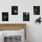 Moody Romantic Nature Wall Art Set of Four Posters (寝室)