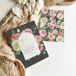 Moody Rose | ロマンティックな春の花 ウェディング 招待状