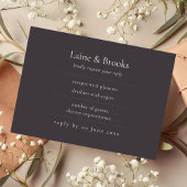 Moody RSVP Card | Minimal Elegant Wedding