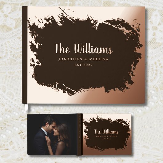 Moody Rustic Foil Guest Books Photo Guestbook ゲストブック