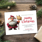 Moody Santa custom comic style Christmas greeting  シーズンカード