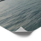 Moody Skの下でシンガポール海峡でいかり時の船舶 ポスター (角)