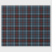 Moody Slate Blue and Deep Red Tartan Plaid ラッピングペーパー (フラット)