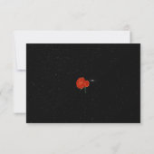 Moody Starry Night Crimson Roses Wedding RSVP Card (裏面)