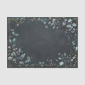 Moody Teal Botanical Bronze Vine Frame 薄葉紙 (正面)