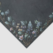 Moody Teal Botanical Bronze Vine Frame 薄葉紙 (詳細)