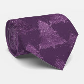 Moody Tree Pattern | Deep Plum Purple Christmas ネクタイ (ロール)