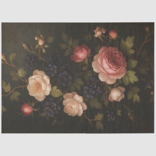 Moody Vintage Rose 薄葉紙 (正面)