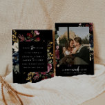 Moody Wedding日付文房具を保存 招待状<br><div class="desc">暗い色調と美しい水色のアクセントを備えた濃い ムーディーズ結婚式招待状。「and」と「the」以外のすべての語句を編集する。すべてのフォントカラーも編集可能。編集できない色は、水彩花模様の色だけ。//一致するデザインについては、Hently By Nicole ZazzleストアでALINAを検索する。*このもしデザインは気に入っているが、あなたが探している何かのために利用可能な表示されない、いつでも私に連絡を取って：)</div>