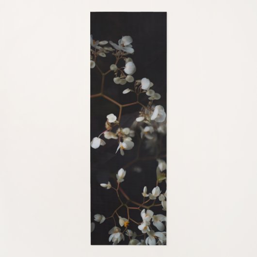 Moody White Blossoms ヨガマット (正面)