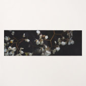 Moody White Blossoms ヨガマット (正面(横))