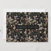 Moody Wildflower Bohemian Wedding Invitation 招待状 (裏面)