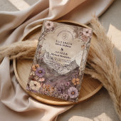 Moody Wildflower Mountain Wedding 招待状