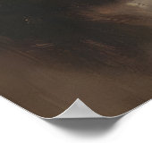 Moody Winter Forest Wall Art, Moonlit Snowy ポスター (角)